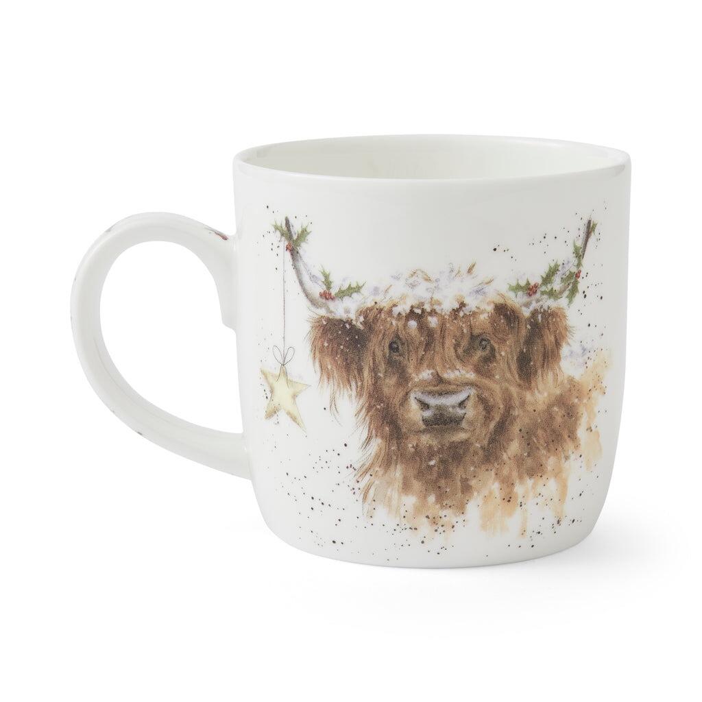 Wrendale Designs - Christmas Mug - Highland Star Highland Cow