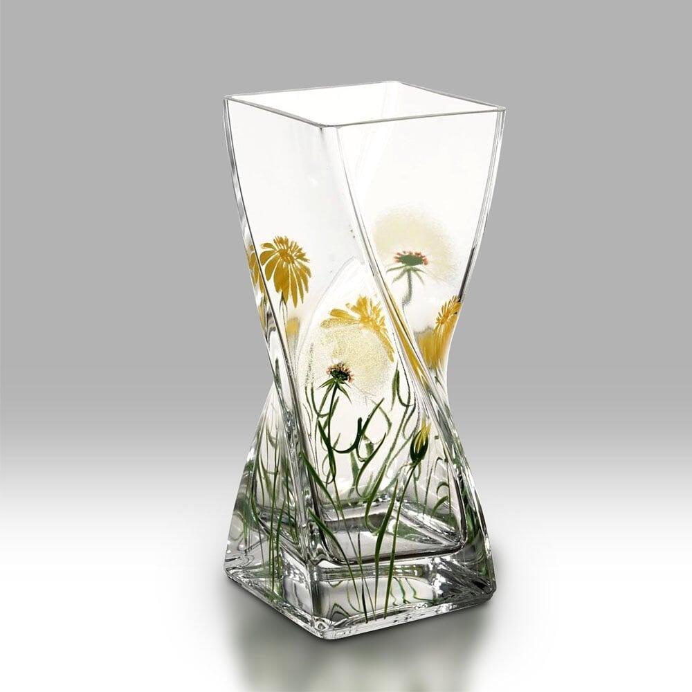 Nobile Glass Dandelion Twist Vase 25cm