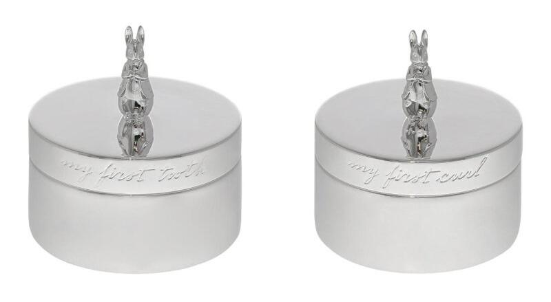 Peter Rabbit Silver Plated First Tooth and Curl Box