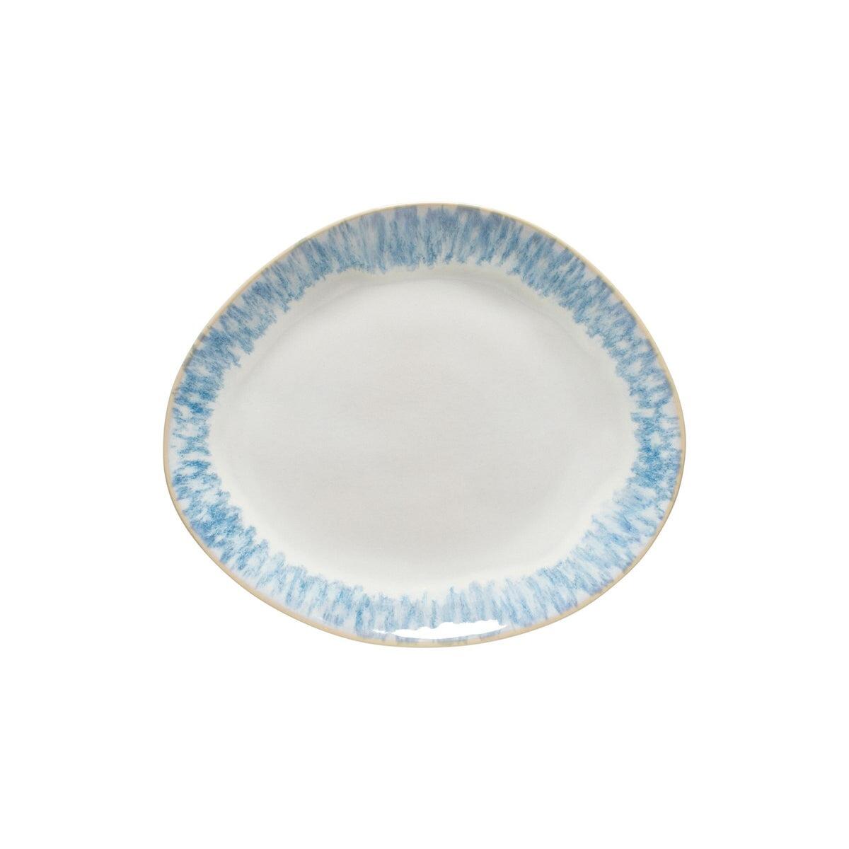 Costa Nova Brisa Ria Blue Oval Dinner Plate (Small) 27 x 23 cm