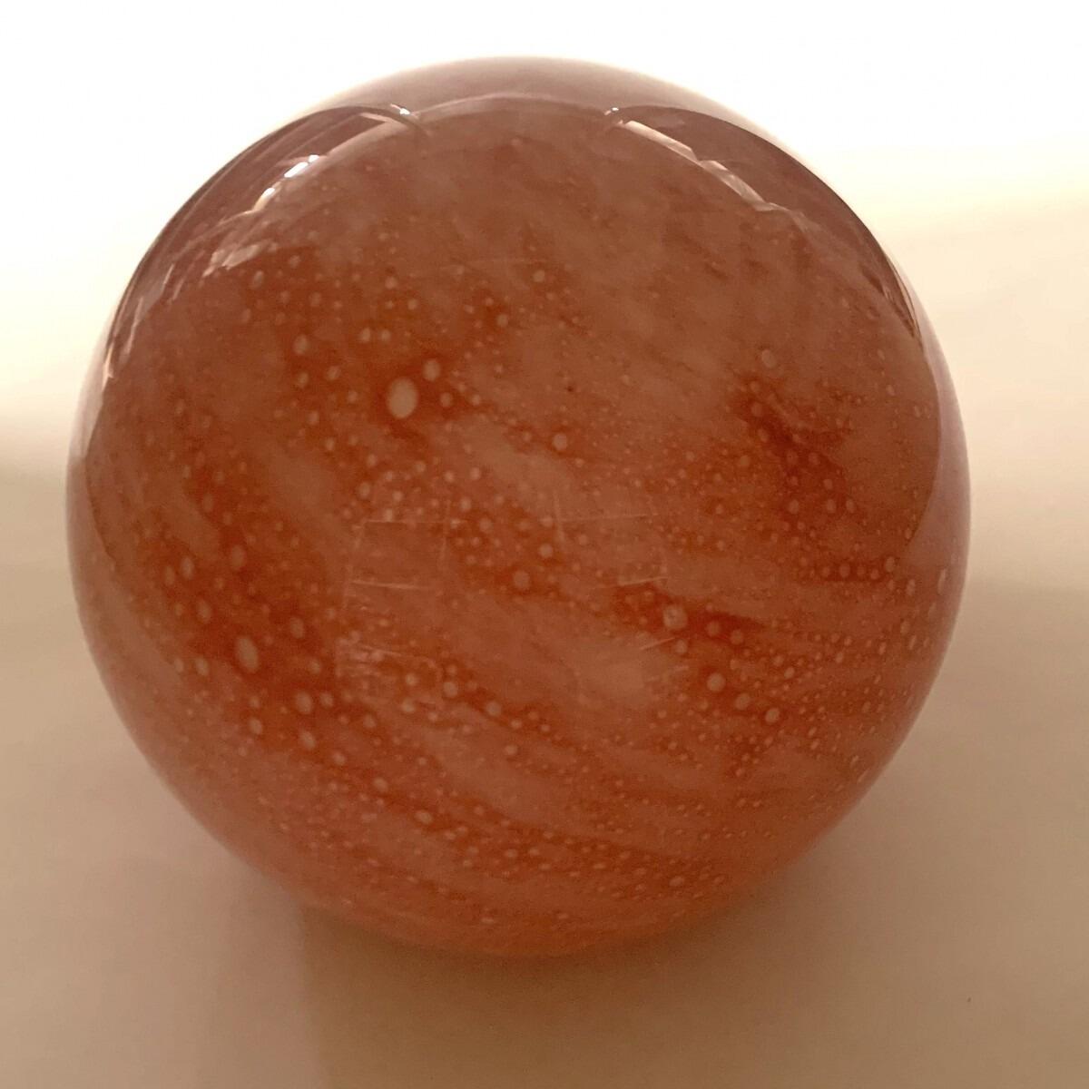 Glass Globe Pink & Orange Planet Table Lamp 18cm