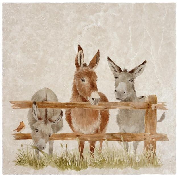 Humble Hare - The Donkey Line Up Large Square Platter 30.5cm