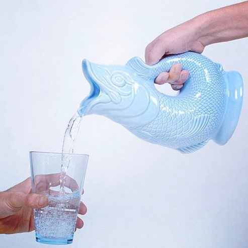 The Original Gluggle Jug Extra Large Pale Blue 1.2L 27cm tall