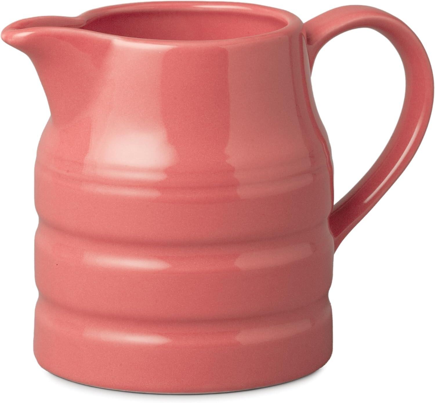 W M Bartleet & Sons Churn Jug 1 Pint Coral Pink