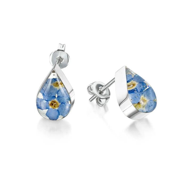 Shrieking Violet Forget Me Not - Stud Earrings - Teardrop