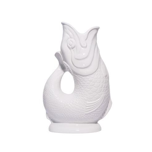 The Original Gluggle Jug Extra Large White 1.2L 27cm tall