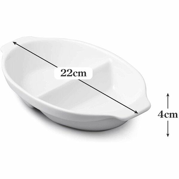 W M Bartleet & Sons Divided Serving Dish Small Oval 22cm
