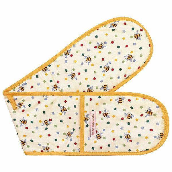 Emma Bridgewater Bumblebee & Polka Dot Double Oven Glove 1BUD011796