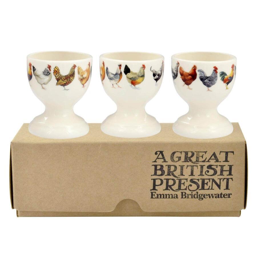 Emma Bridgewater Rise & Shine Hen Egg Cups Set of 3 Boxed
