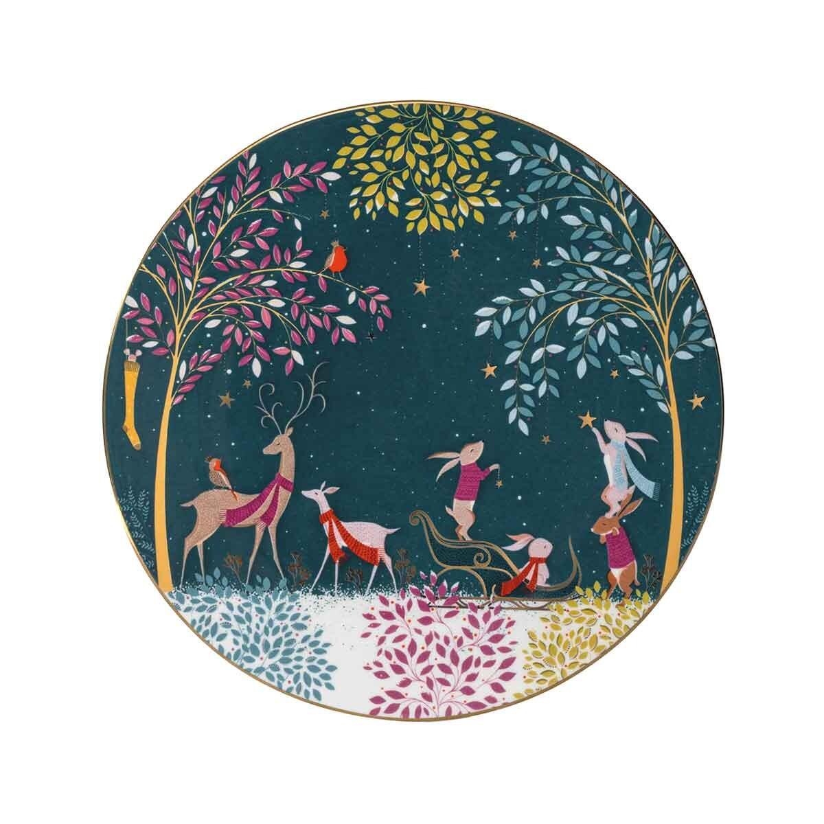 Woodland Tales Serving Plate 22.5cm - Deer & Robin