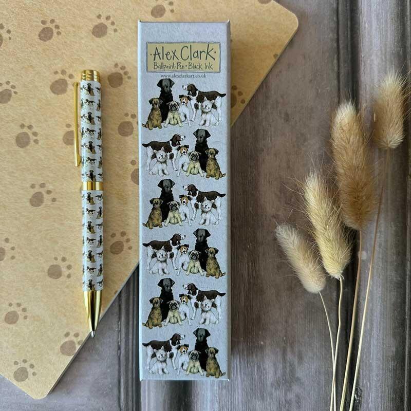 Alex Clark Delightful Dogs Ballpoint Pen Gift Boxed