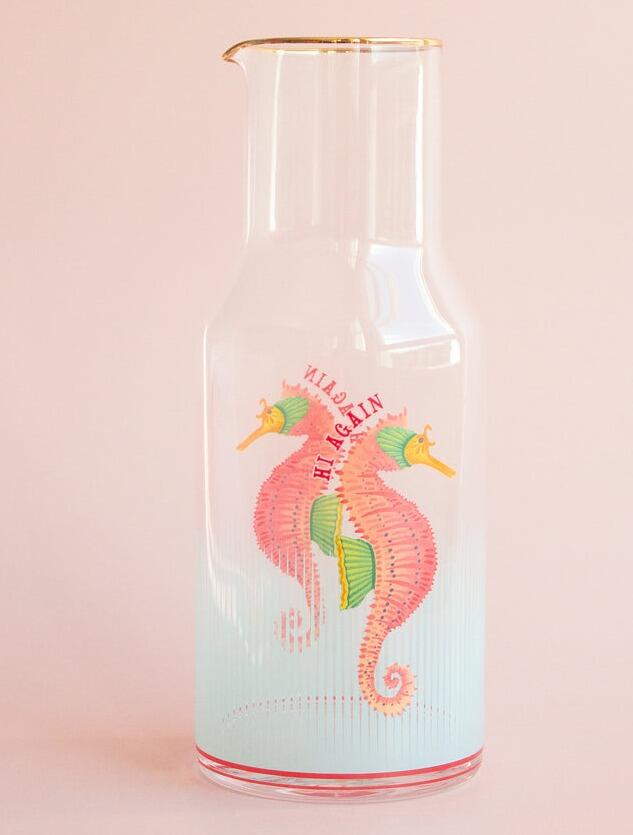 Yvonne Ellen Glass Carafe Seahorse