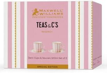 Maxwell & Williams Teas & C's Regency Demi Cup & Saucer Set of 2 Pink