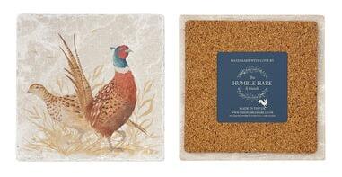 Humble Hare - The Pheasant Parade Coasters Set of 2