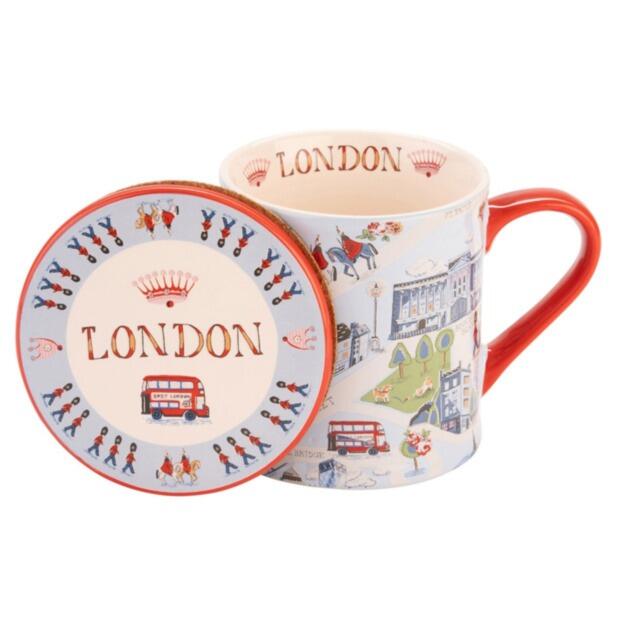 Cath Kidston London Town Mug & Coaster Set