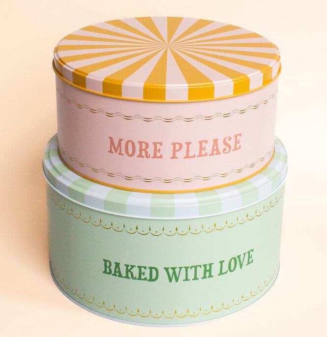 Yvonne Ellen Cake Tins Slogan Set of 2