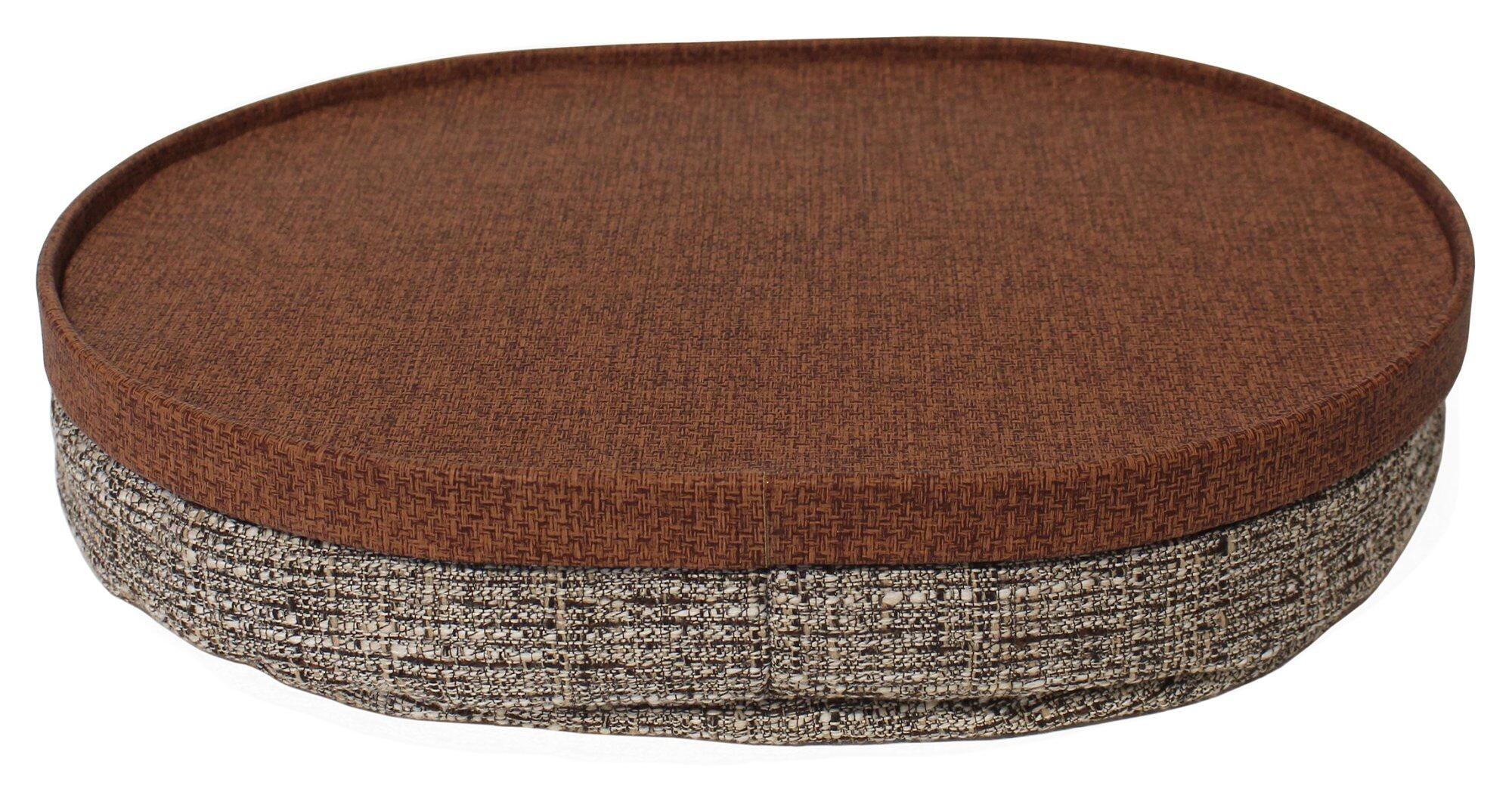 iStyle - Lap Tray Faux Leather Oval Tan