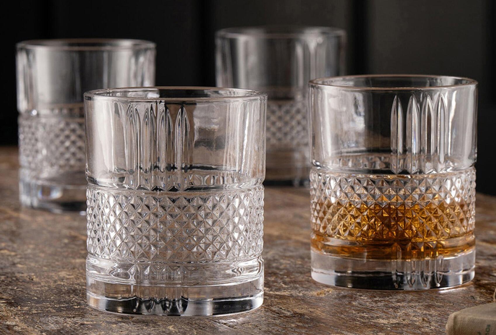Galway Crystal Eyre DOF Whiskey Glasses Set of 4