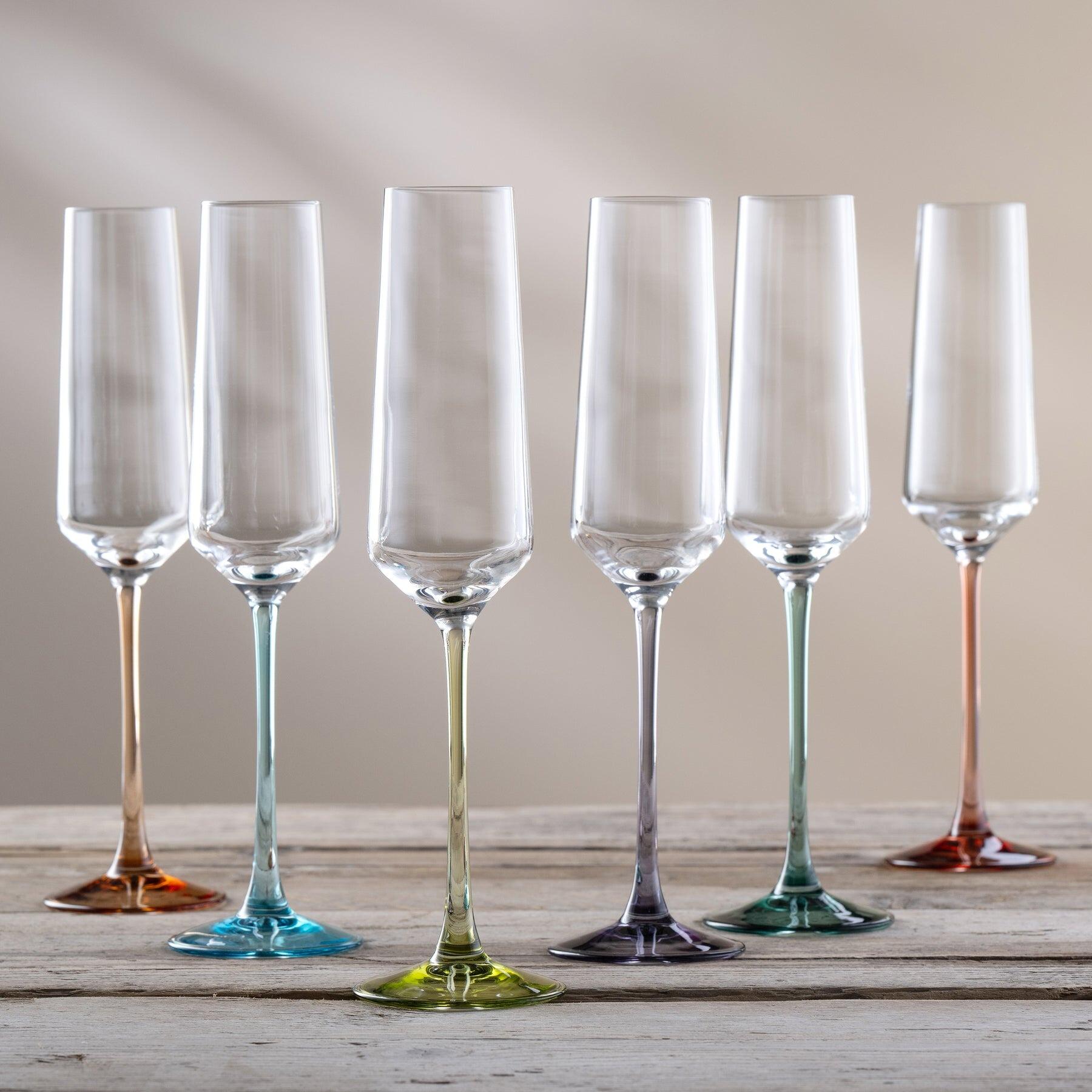 Galway Crystal Chroma Flute Party Pack Set of 6