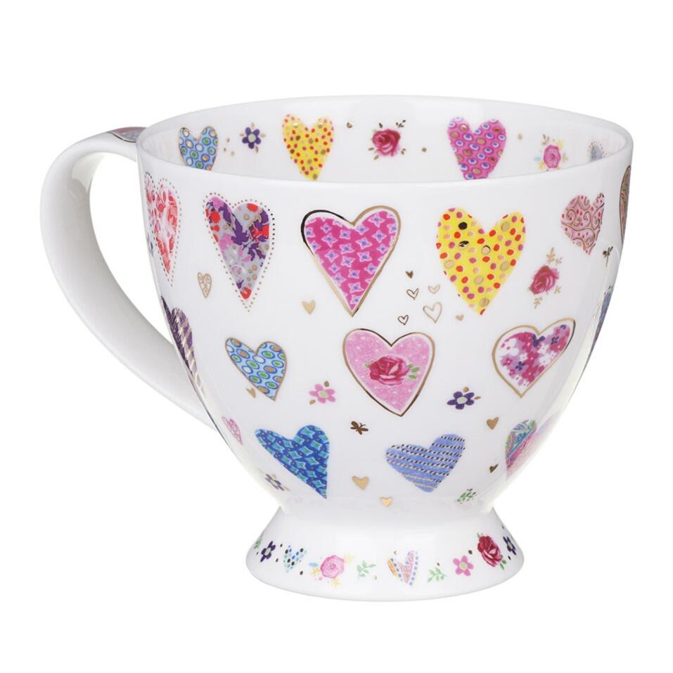 Dunoon Skye Shape Large Cup Shaped Mug - Feel The Love Mug