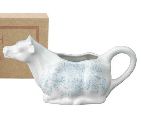 Burleigh Blue Asiatic Pheasants Cow Creamer 150ml 0.25pt Boxed