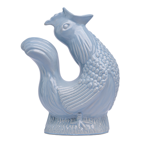 The Original Cluckle Cockerel Jug Extra Large Pale Blue 1.2Litre 25cm tall
