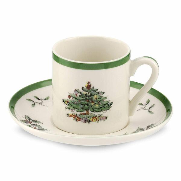 Spode Christmas Tree - Espresso Cup and Saucer