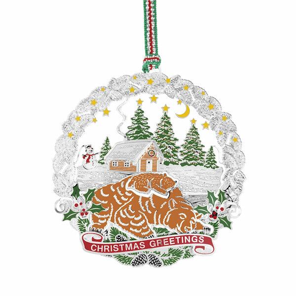 Newbridge Silverware Sleeping Bears Christmas Tree Decoration