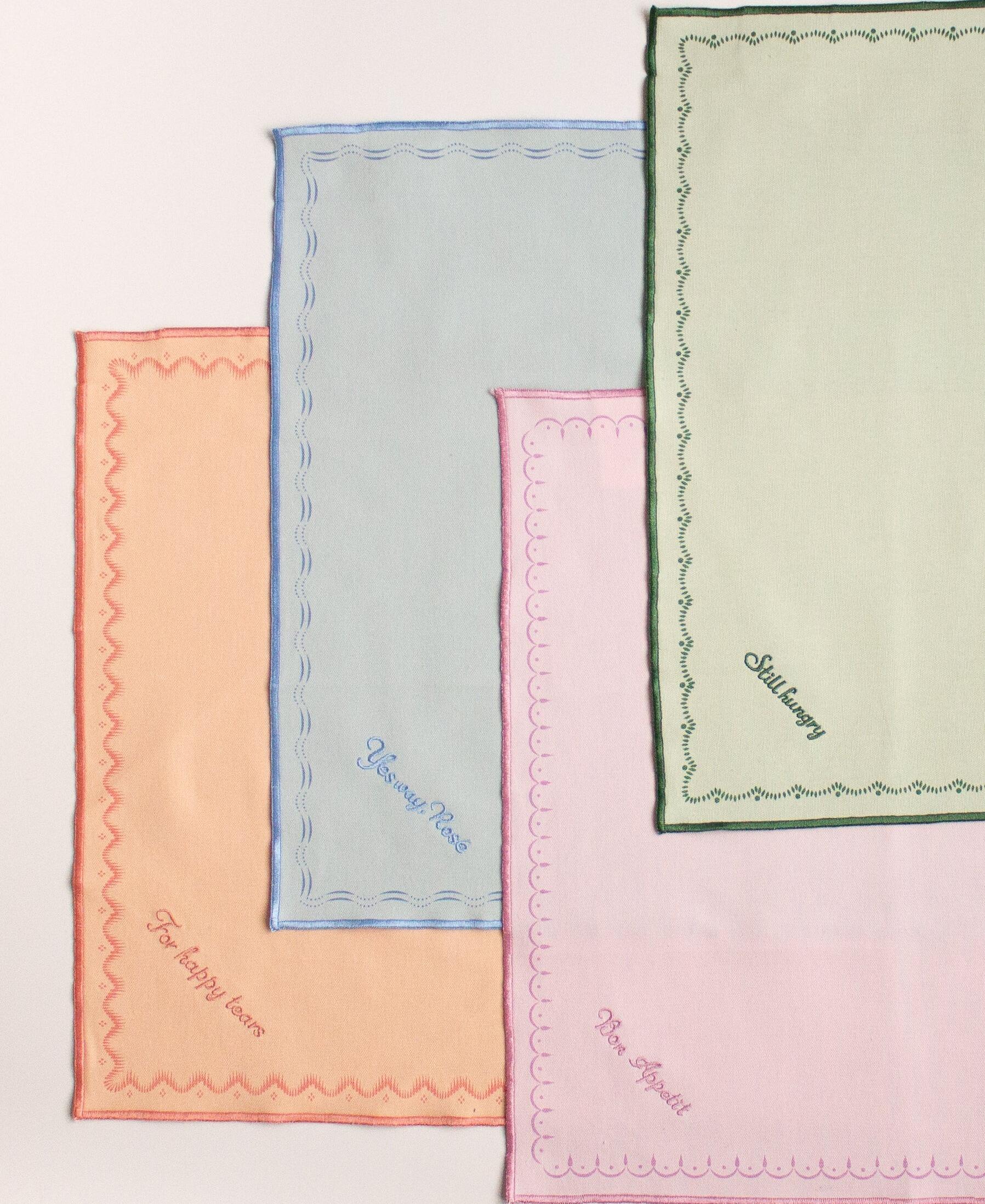 Yvonne Ellen Slogan Napkins Cotton Set of 4