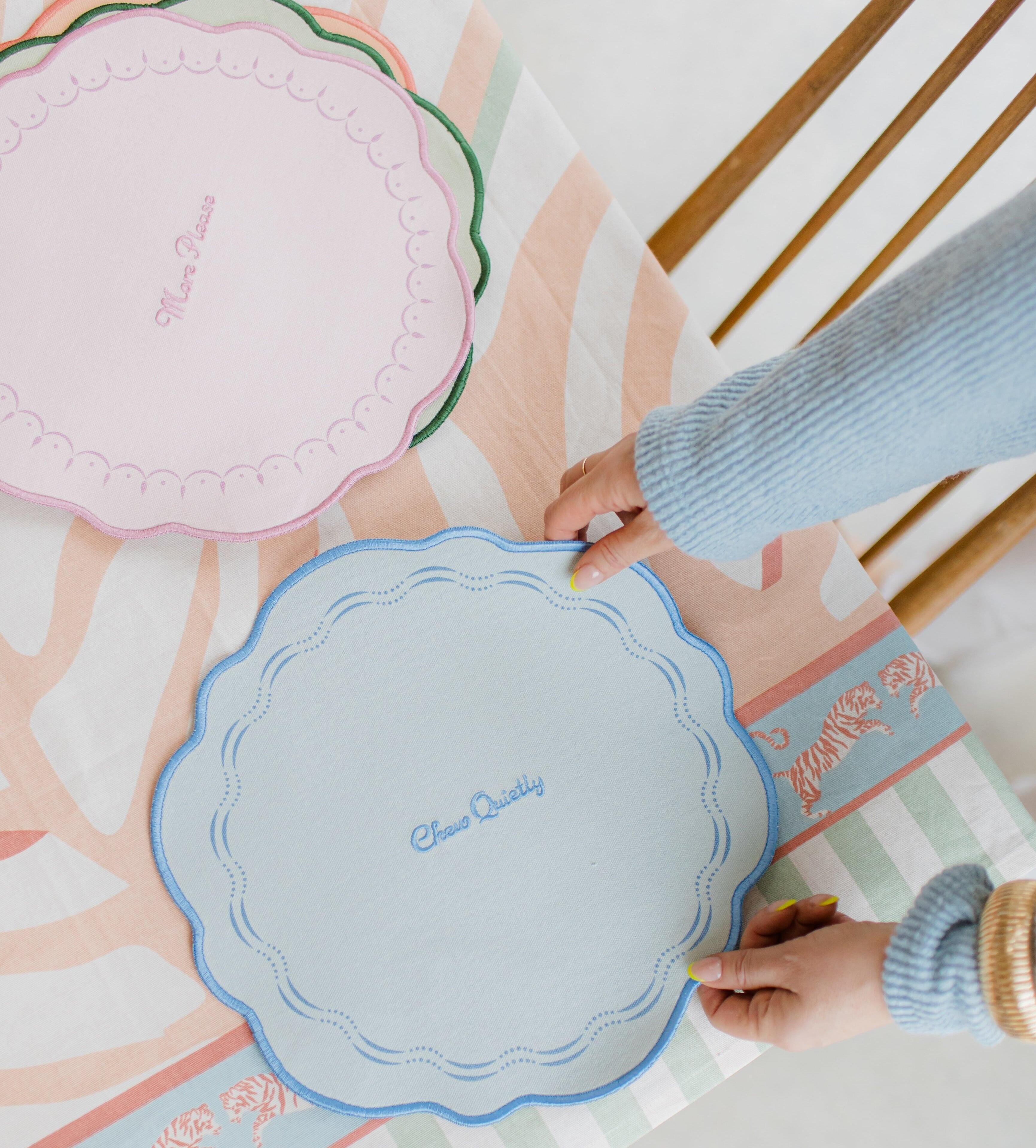 Yvonne Ellen Slogan Placemats Cotton Set of 4