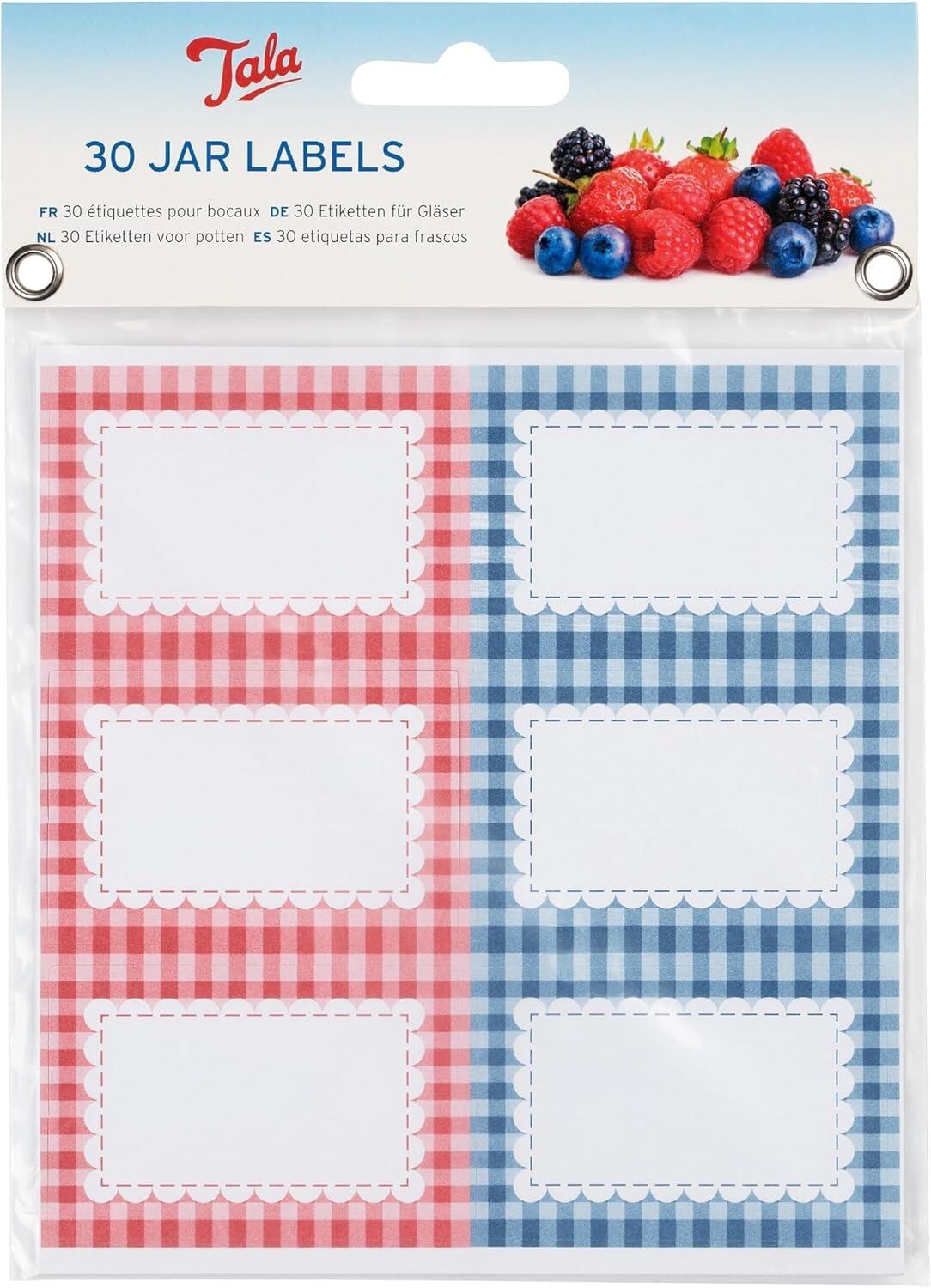 Tala Everyday Gingham Preserving Label Set of 30