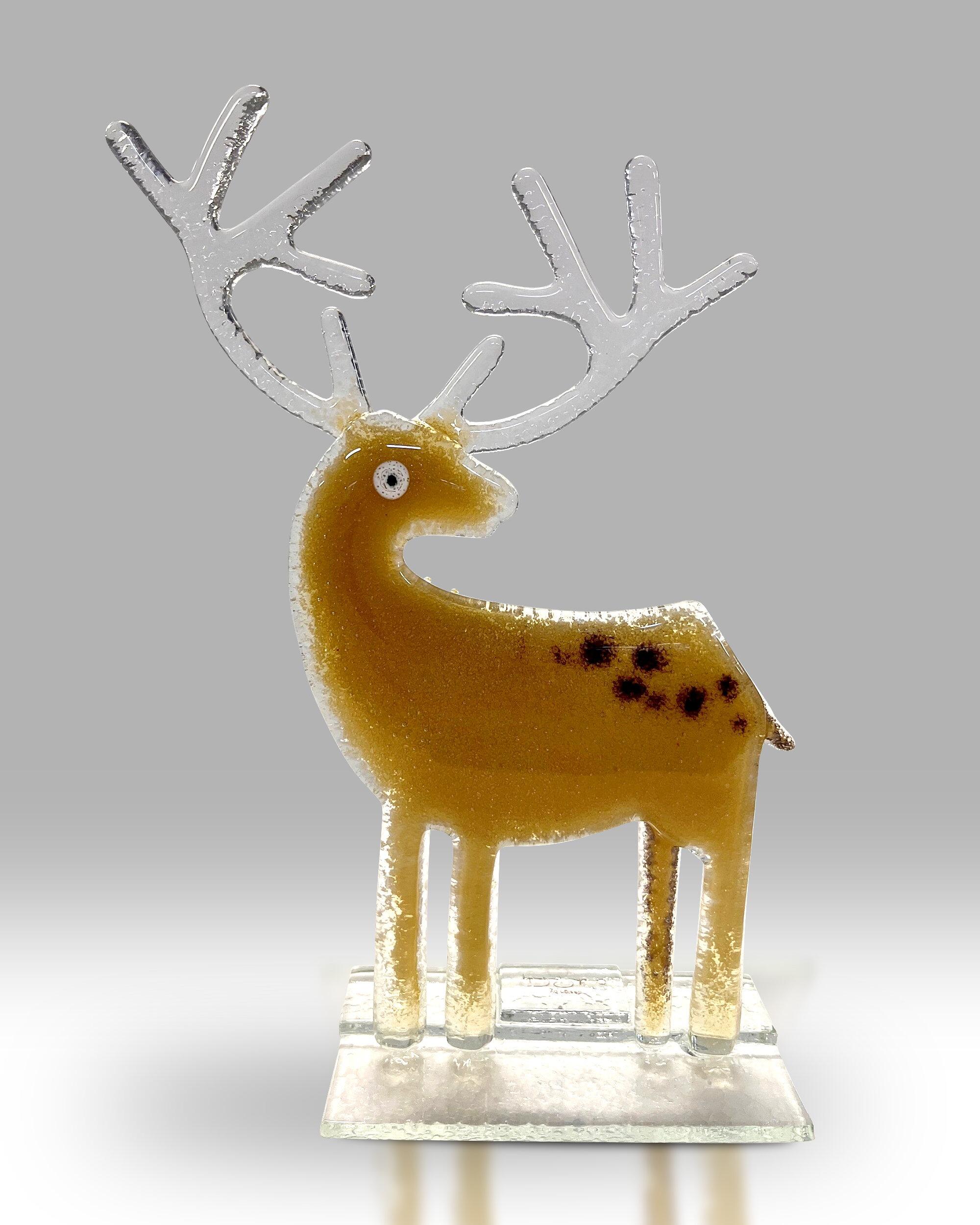 Nobile Fused Glass Artwork Stag
