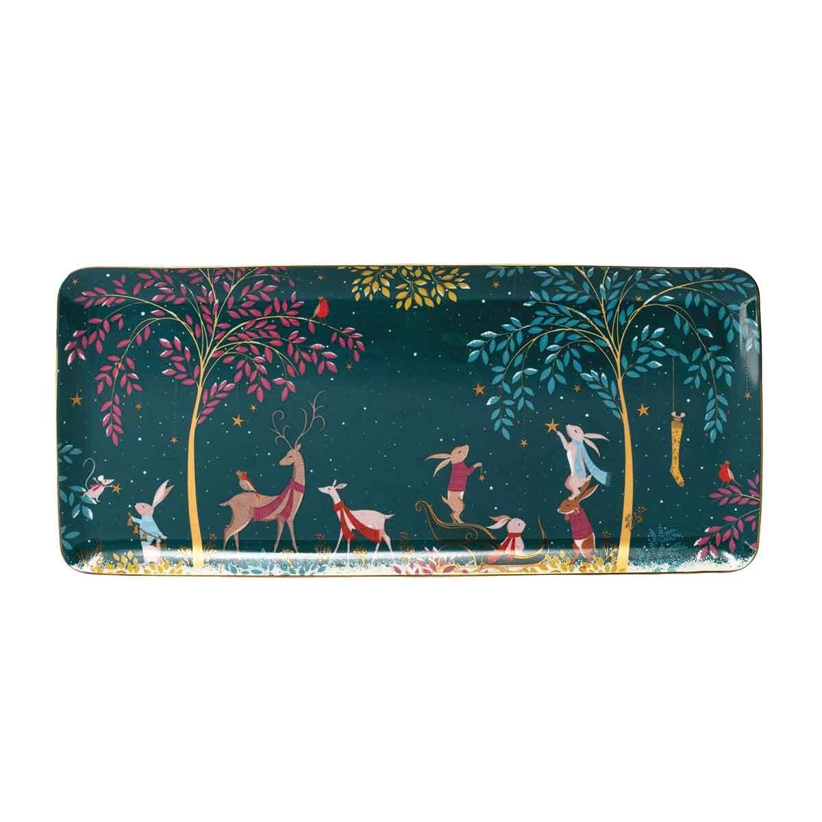Woodland Tales Sandwich Tray - Deer & Robin 36cm