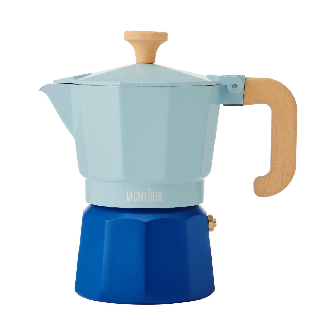 La Cafetiere Venice Aluminium Espresso Maker Sky Blue 3 Cup
