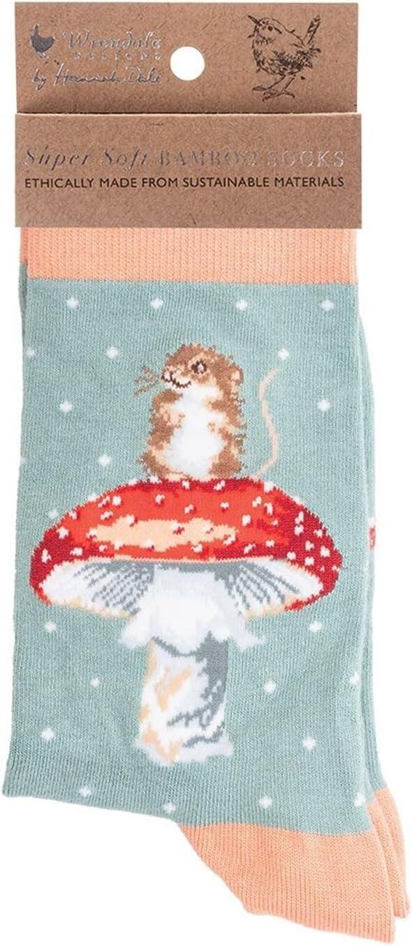 Wrendale Designs - Ladies Socks - 'He's a Fungi' Mouse on Toadstool