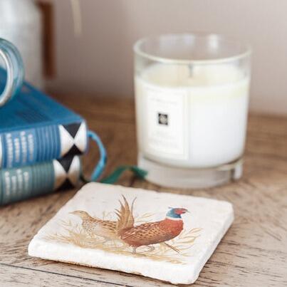 Humble Hare - The Pheasant Parade Coasters Set of 2