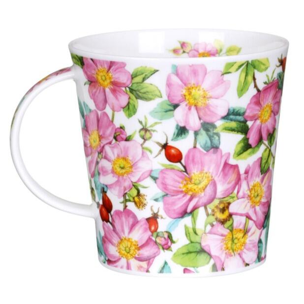 Dunoon Cairngorm Shape Mug - Beautiful Blooms - Wild Rose - Boxed
