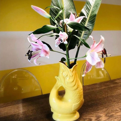 The Original Gluggle Jug Extra Large Yellow 1.2L 27cm tall