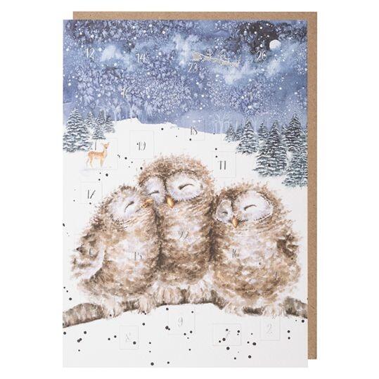 Wrendale Designs - Advent Calendar Card - Three Wise Men Owls