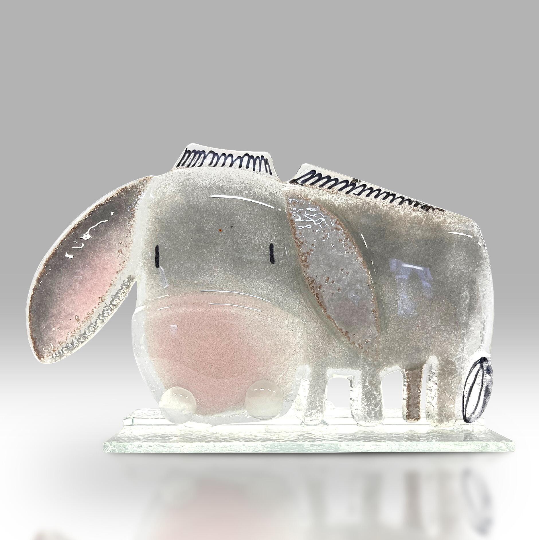 Nobile Fused Glass Artwork Donkey 1
