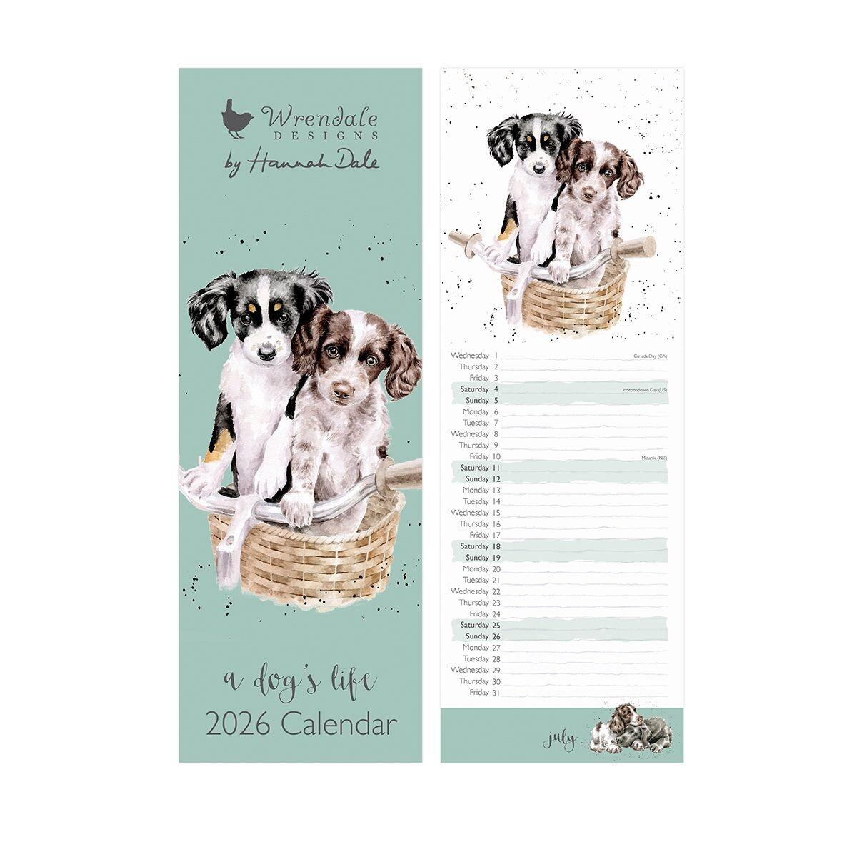 Wrendale 2026 Calendar - Slim - A Dogs Life