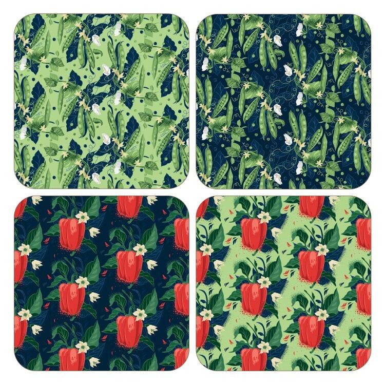 The Recipe Thief Peas Pakrika Placemats Set of 4