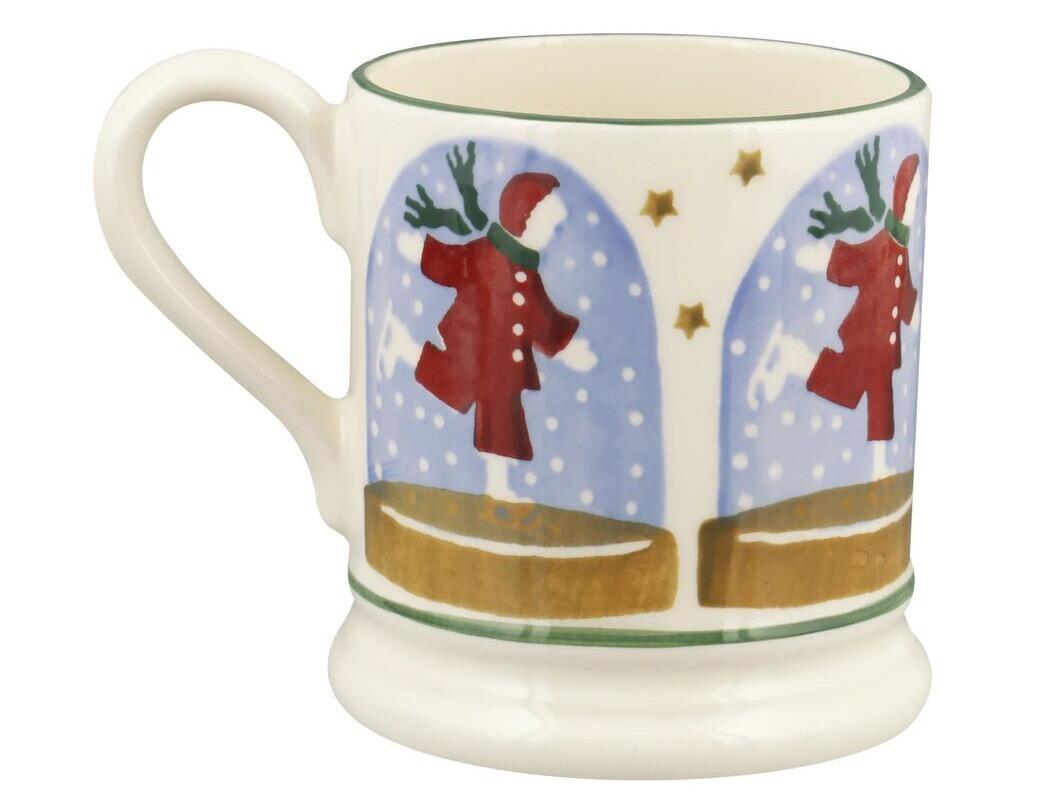 Emma Bridgewater Ice Skater Snow Globe Half Pint Mug