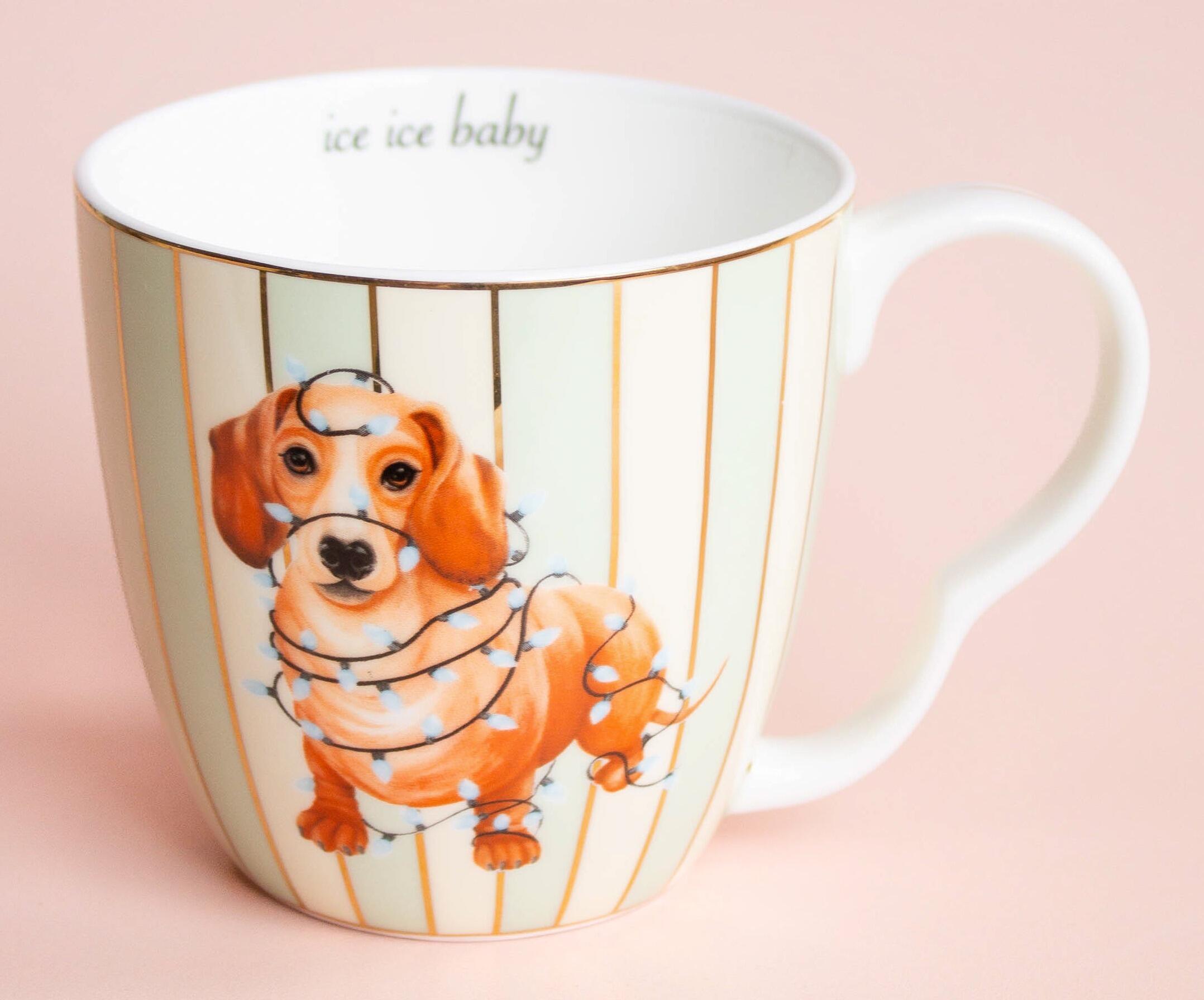 Yvonne Ellen Mug Sausage Doggie Christmas Large