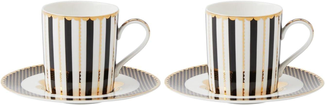 Maxwell & Williams Teas & C's Regency Demi Cup & Saucer Set of 2 Black