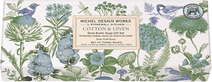 Michel Design Works - 3 Soap Gift Set Cotton & Linen