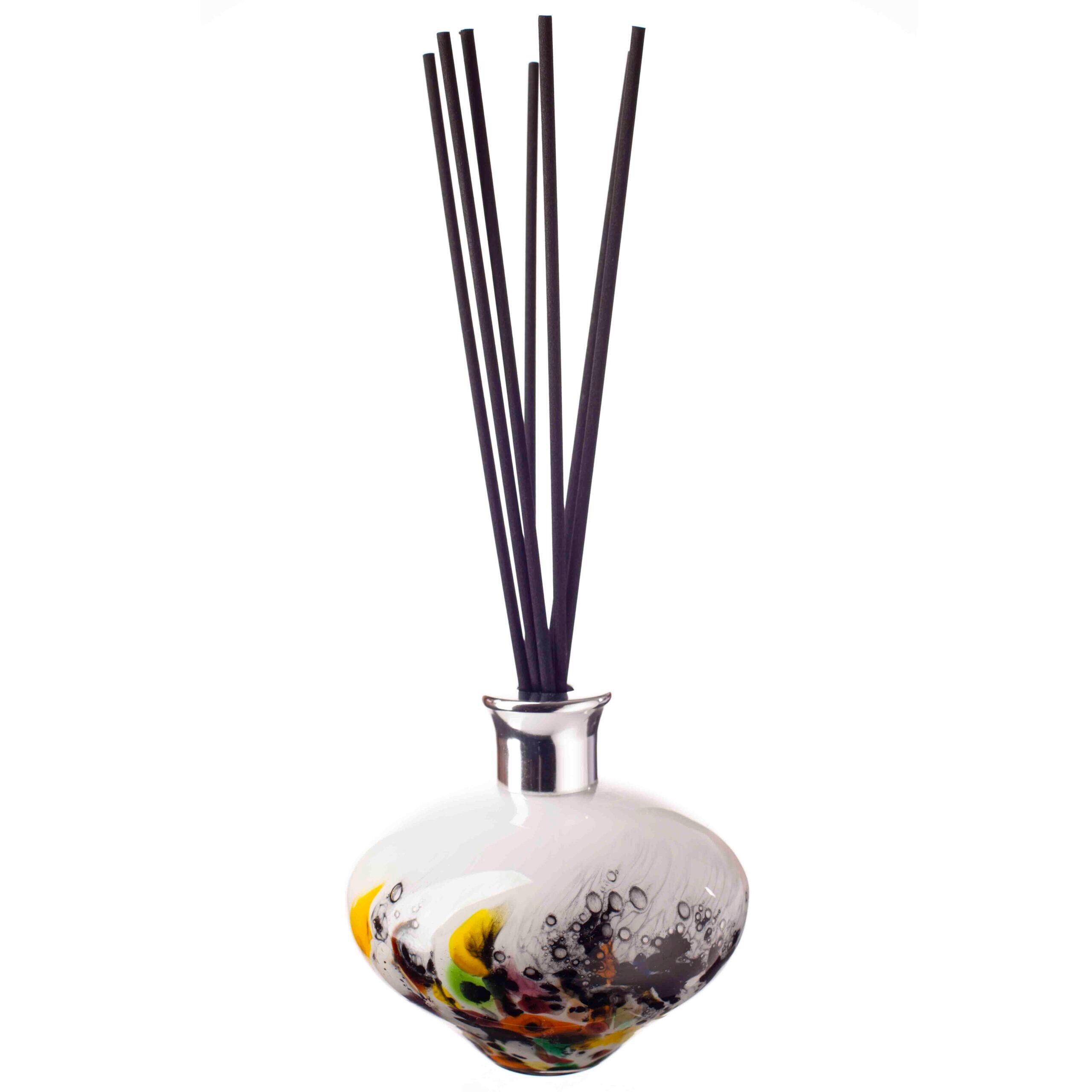 Amelia Reed Diffuser Glass Oval in Colourfall with Reeds
