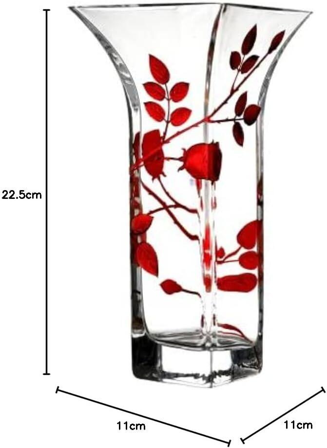 Nobile Glass Forever Rose Ruby Flared Vase 22.5cm