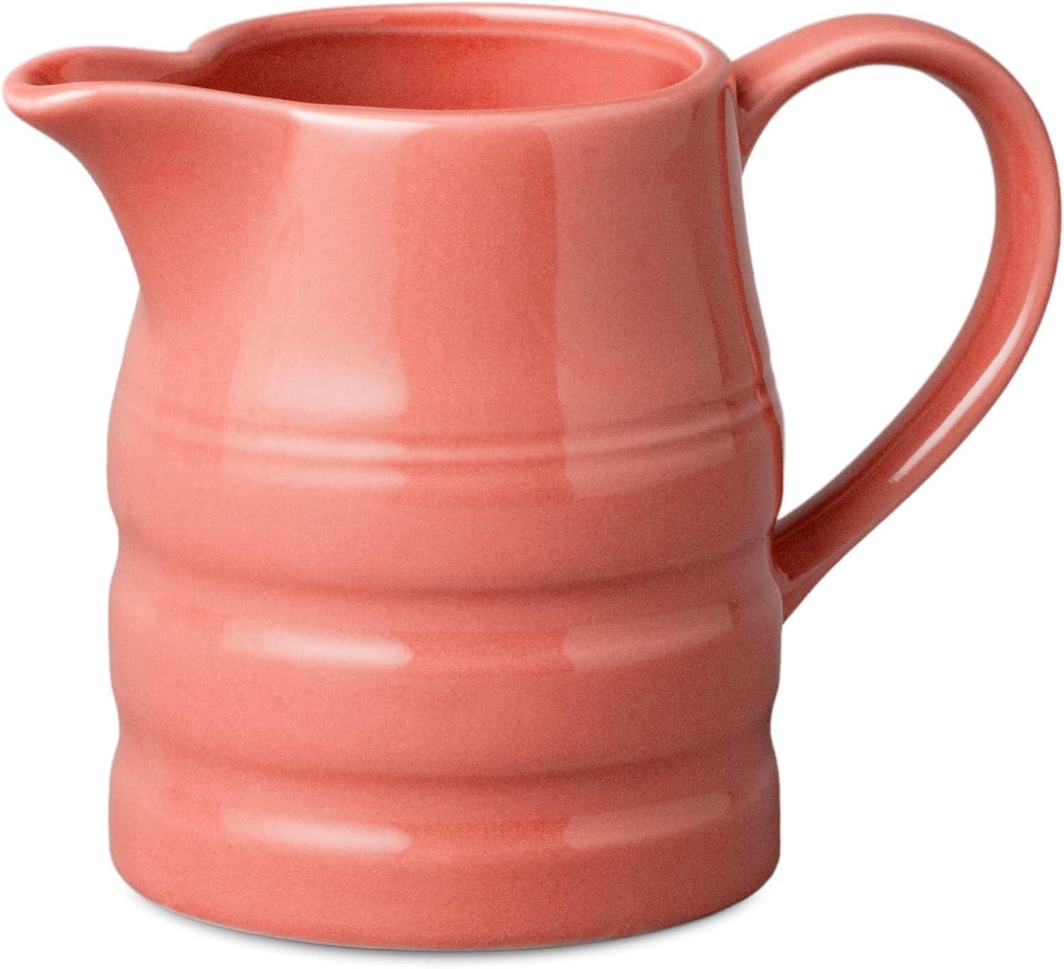 W M Bartleet & Sons Churn Jug 0.5 Pint Coral Pink