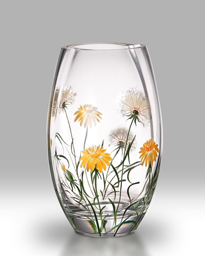 Nobile Glass Dandelion Round Vase 20cm